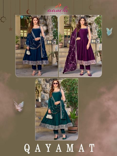 Aanchi qayamat 3pcs kurtis wholesale online
